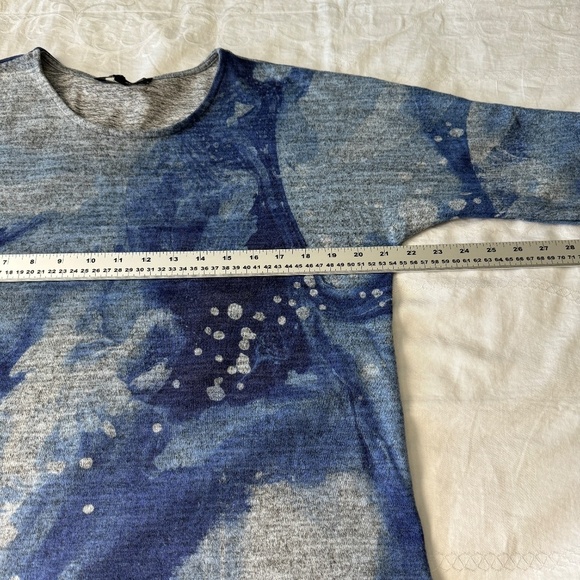 Claire Desjardins‎ Women's Blue Art to Wear 3/4 Dolman Sleeve Top Medium - Picture 8 of 12